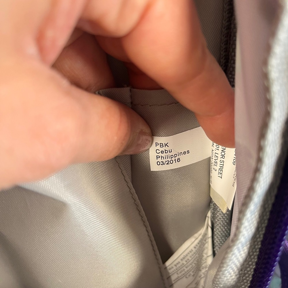 Pottery Barn Kids Mackenzie Purple Butterfly Backpack & Pencil Case Monogram A - Picture 10 of 12
